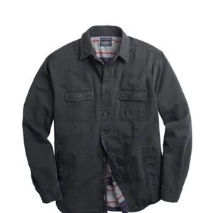 Faherty Charcoal Flannel Lined CPO Jacket, Mens Large